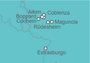 Itinerario del Crucero Los valles del Mosela y Rin  - CroisiEurope