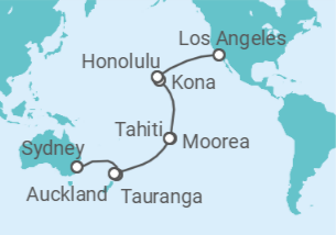 Itinerario del Crucero Transpacífico: Tahití y Hawái - Princess Cruises