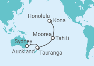 Itinerario del Crucero Joyas del Pacífico - Princess Cruises