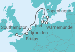 Itinerario del Crucero Francia, Bélgica, Holanda, Alemania - NCL Norwegian Cruise Line