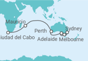 Itinerario del Crucero Australia, Mauricio - Princess Cruises