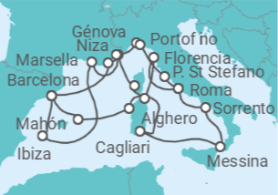 Itinerario del Crucero Francia, Italia, España - Explora Journeys