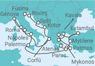 Itinerario del Crucero Grecia, Turquía, Italia, Croacia - Explora Journeys