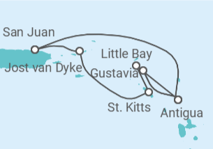 Itinerario del Crucero Guadalupe, Antigua Y Barbuda - Silversea