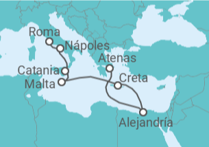 Itinerario del Crucero Egipto, Grecia, Malta, Italia - Azamara
