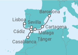 Itinerario del Crucero España, Marruecos, Portugal - Azamara