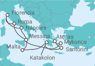 Itinerario del Crucero Grecia, Malta, Italia - NCL Norwegian Cruise Line