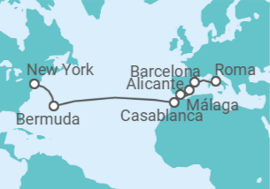 Itinerario del Crucero Espléndida estadía en el Atlántico - Regent Seven Seas