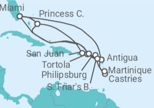 Itinerario del Crucero Explorador del Caribe - Princess Cruises