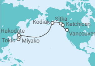 Itinerario del Crucero Japón y Estados Unidos - Silversea