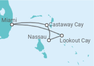 Itinerario del Crucero Bahamas - Disney Cruise Line