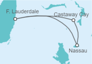 Itinerario del Crucero Bahamas y Castaway Cay - Disney Cruise Line