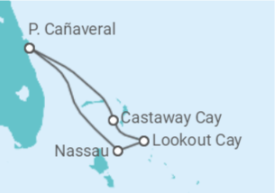 Itinerario del Crucero Bahamas y Castaway Cay - Disney Cruise Line