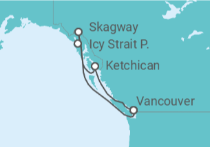 Itinerario del Crucero Alaska - Disney Cruise Line