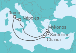 Itinerario del Crucero Grecia e Italia - Disney Cruise Line