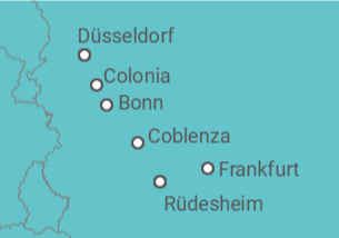 Itinerario del Crucero 	El fascinante Rin y el serpenteante Mosela de Alemania - Riverside