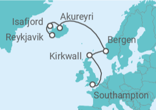 Itinerario del Crucero Norte Europa: Islandia y Noruega - NCL Norwegian Cruise Line