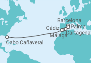 Itinerario del Crucero España y Francia Transatlántico - Royal Caribbean