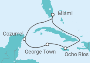 Itinerario del Crucero Jamaica, Islas Caimán y Méjico - Carnival Cruise Line