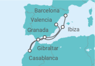 Itinerario del Crucero Marruecos, Gibraltar, España - Explora Journeys
