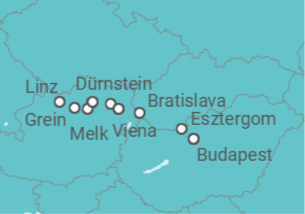 Itinerario del Crucero Maravillas del Danubio - Riverside