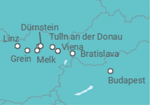Itinerario del Crucero Maravillas del Danubio - Riverside