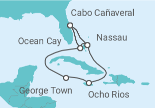 Itinerario del Crucero Bahamas, Jamaica, Islas Caimán - MSC Cruceros