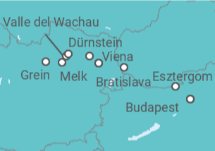 Itinerario del Crucero El valle de Wachau en profundidad y capitales del Danubio - Riverside