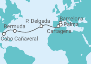 Itinerario del Crucero Transatlántico España & Bermudas - Royal Caribbean