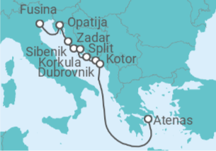 Itinerario del Crucero Croacia y Montenegro - Azamara