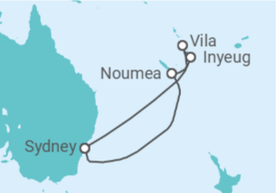 Itinerario del Crucero Nueva Caledonia, Vanuatu - Royal Caribbean