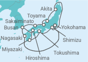 Itinerario del Crucero Gran Japón - Princess Cruises