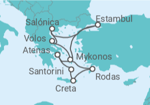 Itinerario del Crucero El misterio de Atenas - Silversea
