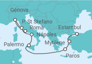 Itinerario del Crucero Italia - Explora Journeys