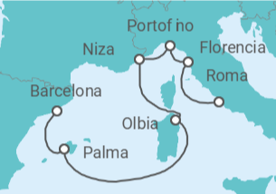 Itinerario del Crucero Italia, Francia, España - Explora Journeys