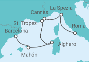Itinerario del Crucero España, Francia, Italia - Explora Journeys