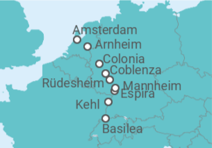 Itinerario del Crucero El romántico Rin en dirección norte - Riverside