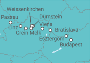 Itinerario del Crucero  Destino Danubio - Riverside