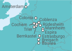 Itinerario del Crucero Inspirador Crucero por el Rin y el Mosela - Riverside