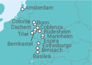Itinerario del Crucero Irresistible Rin y Mosela - Riverside