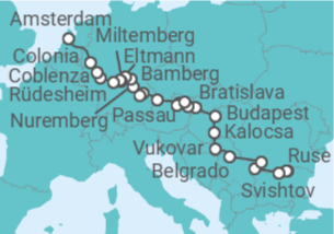 Itinerario del Crucero Danubio, Meno y Rin con todo detalle - Riverside