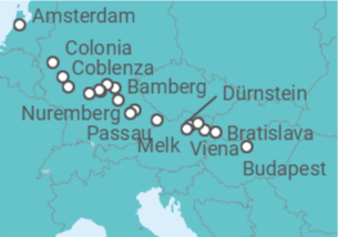 Itinerario del Crucero Las majestuosas aguas de Europa - Riverside