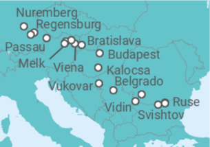 Itinerario del Crucero Espectáculo de 8 países en el Danubio - Riverside