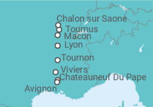 Itinerario del Crucero Francia - Riverside