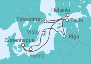 Itinerario del Crucero Finlandia, Suecia, Estonia, Letonia - Explora Journeys