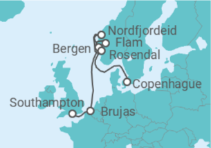 Itinerario del Crucero Bélgica, Noruega - Explora Journeys