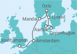 Itinerario del Crucero Dinamarca, Noruega, Holanda - Explora Journeys