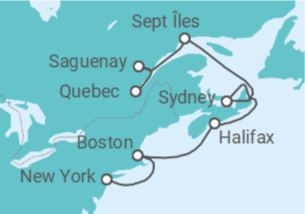 Itinerario del Crucero Canadá, Estados Unidos (EE.UU.) - Explora Journeys