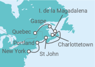Itinerario del Crucero Canadá - Explora Journeys