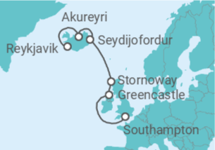 Itinerario del Crucero Islandia - Explora Journeys